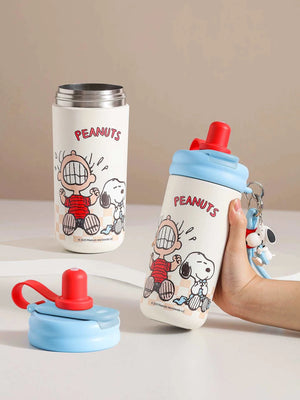 OCE Flower Tea Cup, Women's Ice Cup, Insulated Cup, Snoopy Cartoon 316 Water Cup, Large Capacity Insulated Straw Cup