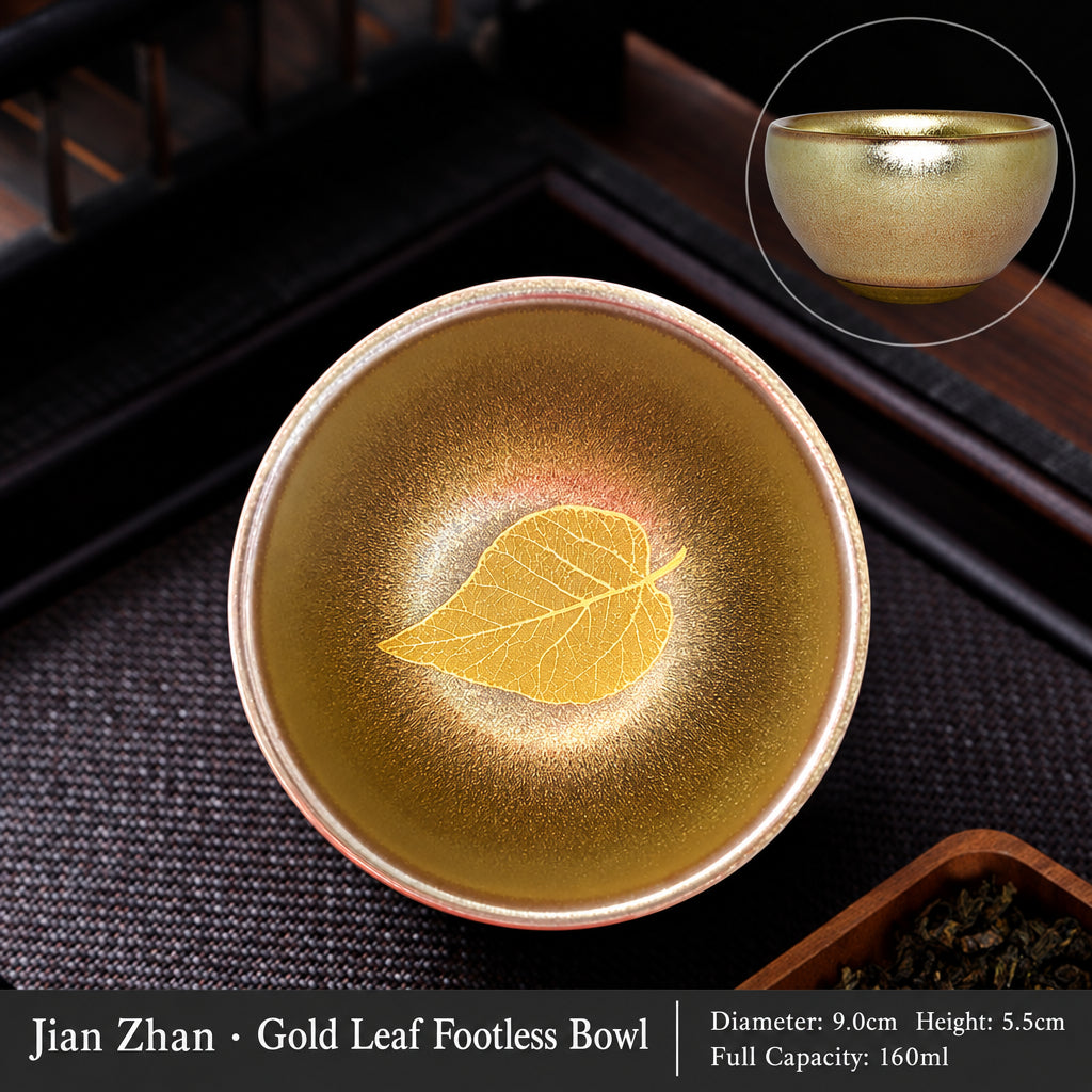Jianzhan gold leaf teacup shown as one of the listed styles