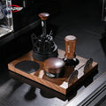 IKAPE 3-Piece Espresso Tamper and Distributor Set with walnut wood handles and stainless steel tools