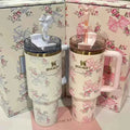 Stanley Tumbler Floral Edition insulated stainless steel travel mug with flower pattern design