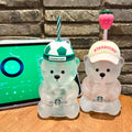 Starbucks' new North American Strawberry Bear World Cup football straw cup, glass cup, coffee cup, Valentine's Day gift