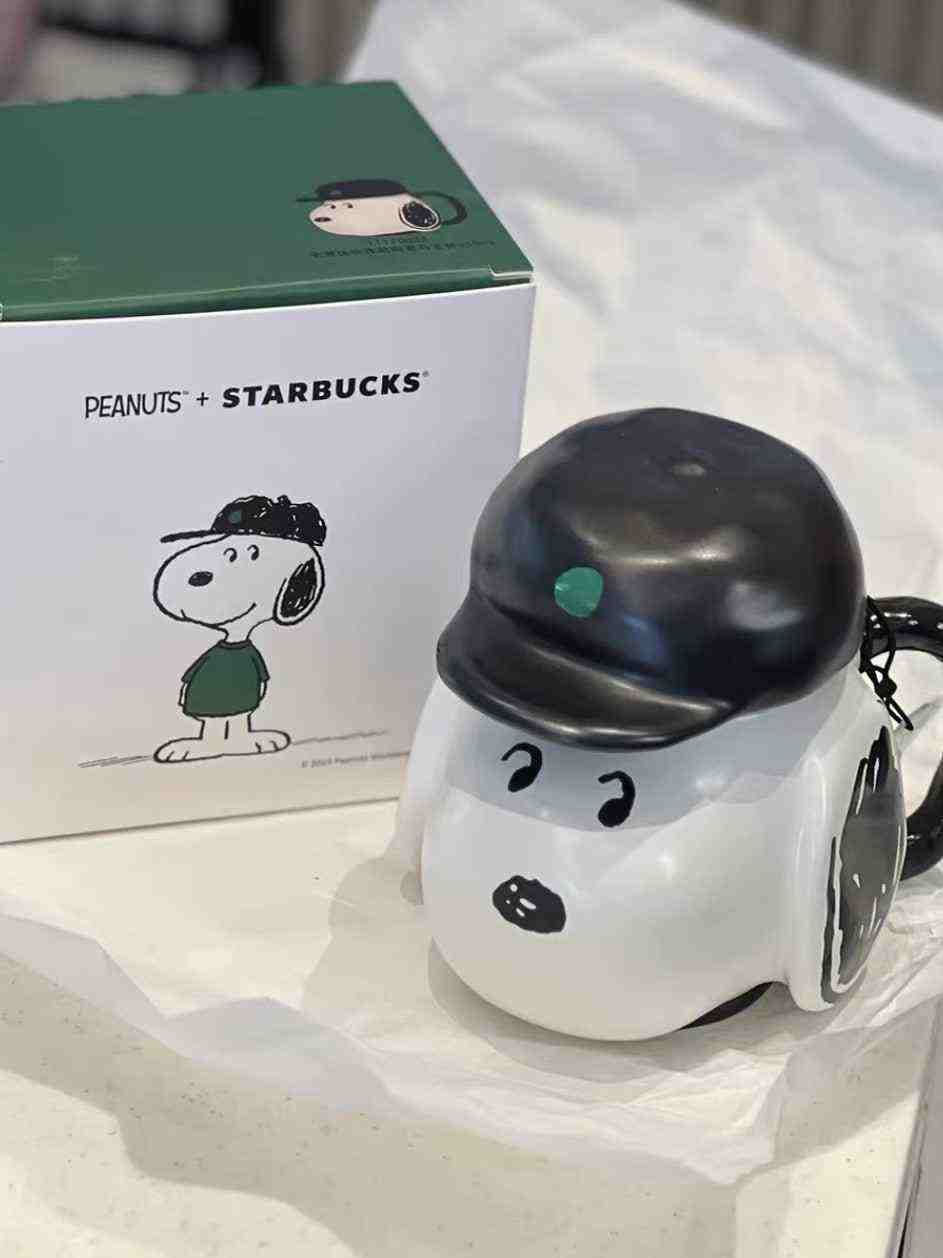 Starbucks x Peanuts limited edition Snoopy coffee mug and drinkware collection