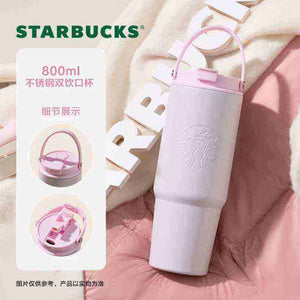 Starbucks Pink Summer Collection eco-friendly tumblers and mugs with handles and straps