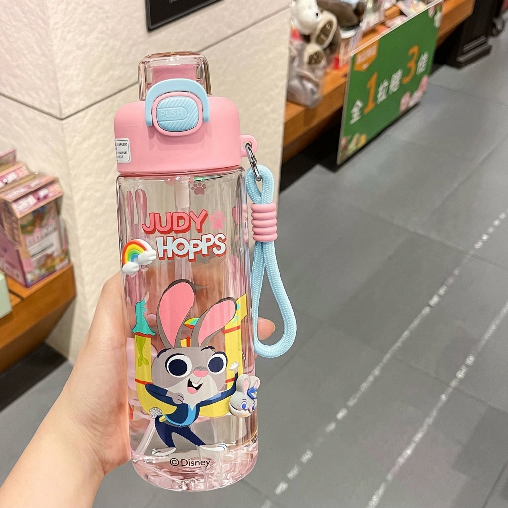 Kids spray water bottle, spray edition with cup brush and straw brush
