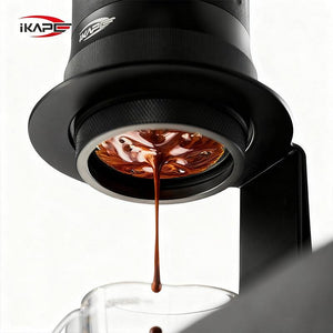 IKAPE Smart Wireless Heating Portable Espresso Maker with Bluetooth app control and 51mm bottomless extraction for espresso brewing