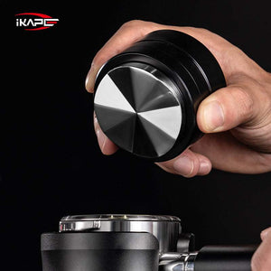 IKAPE Magnetic Espresso Coffee Distributor Tool with magnetic levitation and dual-bearing for even espresso coffee distribution