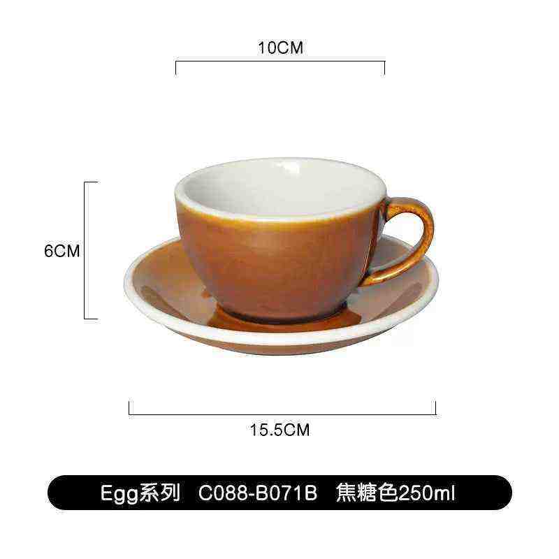 Loveramics Etoile egg-shaped ceramic coffee cup with floral design and matching saucer