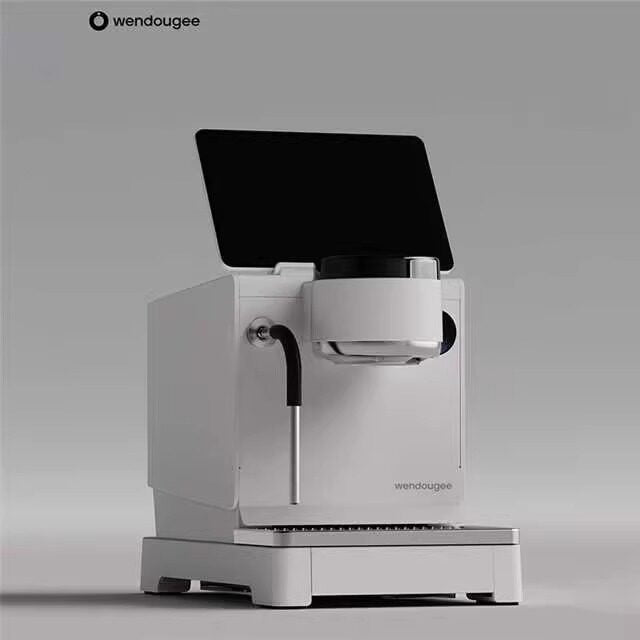 Wendougee LITA smart espresso machine with digital display and precision brewing controls in modern kitchen