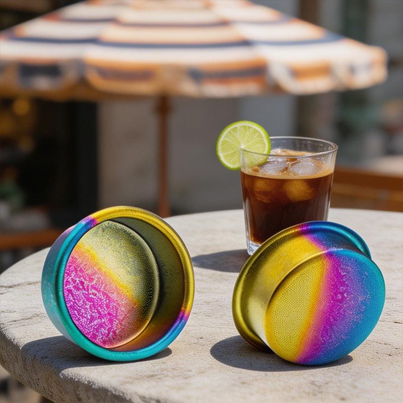 Pure titanium 18g espresso basket for 58mm portafilters in gradient colors