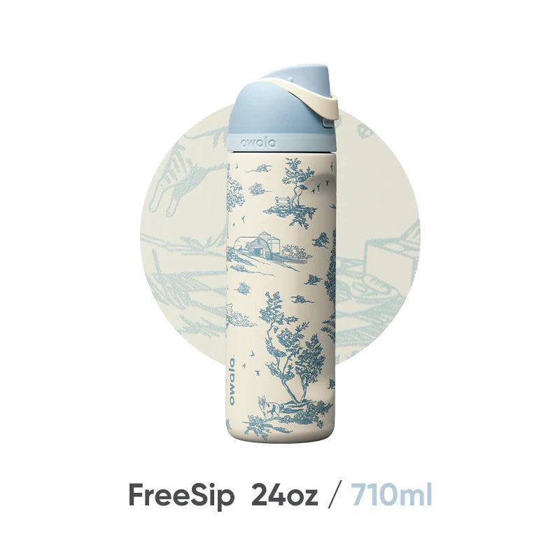 Owala FreeSip Woodland Boho 24 oz bottle front view