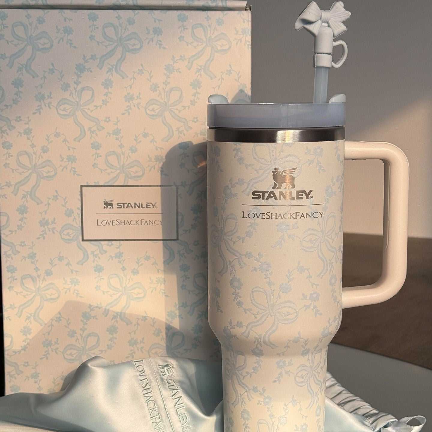 Stanley x Winnie the Pooh tumbler with Hundred Acre Wood illustrations and gold accents in collectible gift set
