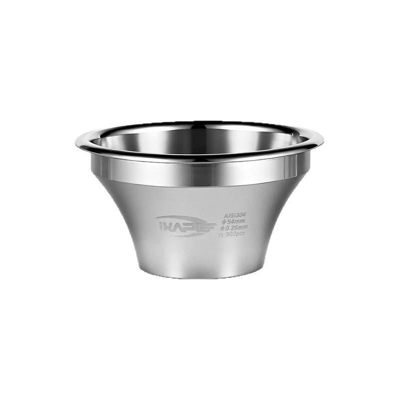 IKAPE Stainless Steel precision espresso filter basket with laser-cut micro holes and polished finish
