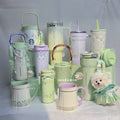 Starbucks cup large capacity spring pattern thermos with straw for coffee and tea gift