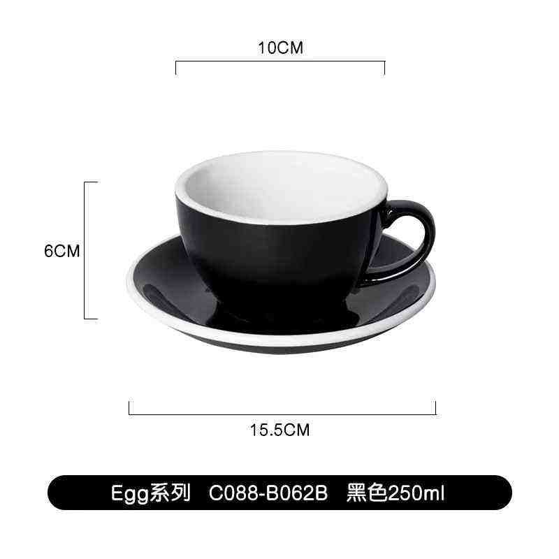 Loveramics Etoile egg-shaped ceramic coffee cup with floral design and matching saucer