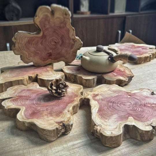 Wooden Coasters | قواعد خشب طبيعي فاخر لعزل الحرارة بأناقة عالية 🪵✨