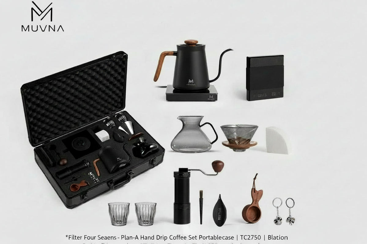 MUVNA Plan-A pour over coffee set, Black edition