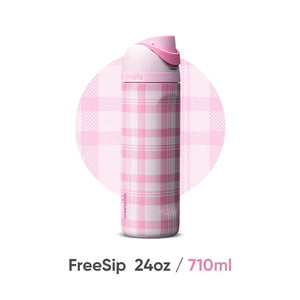 Owala Highland Pink plaid bottle 24 oz capacity photo
