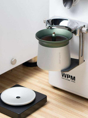 AIRFLOW 58mm universal magnetic espresso dosing funnel on portafilter
