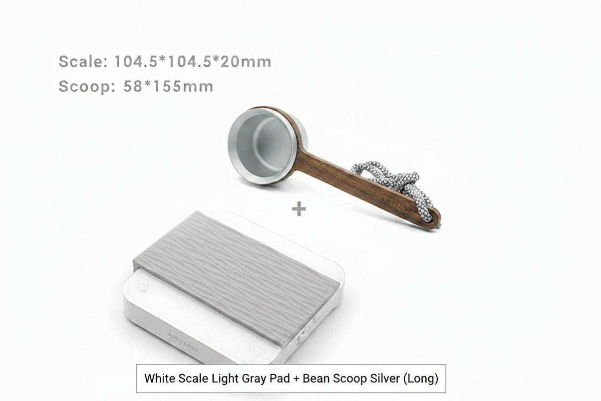 AIRFLOW mini digital coffee scale with timer on espresso machine drip tray