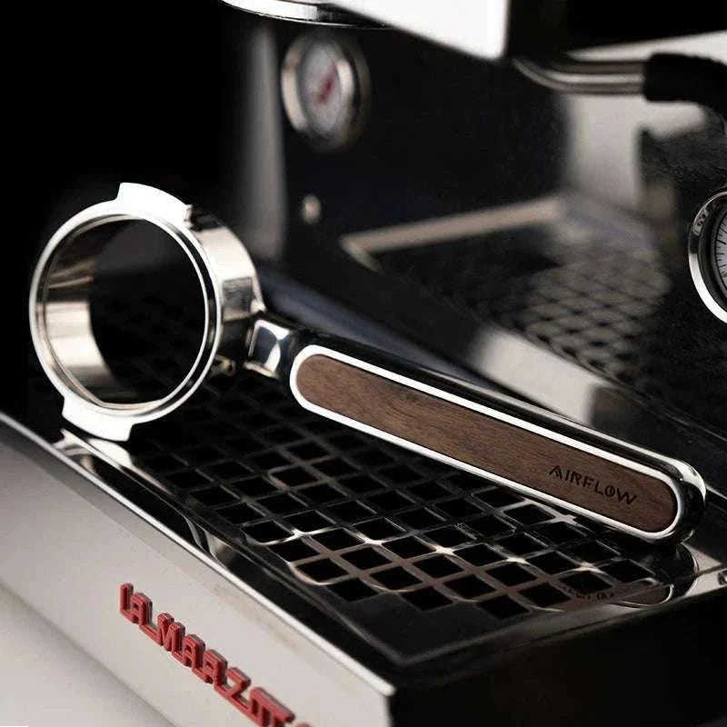 AIRFLOW 58mm bottomless portafilter with wood handle