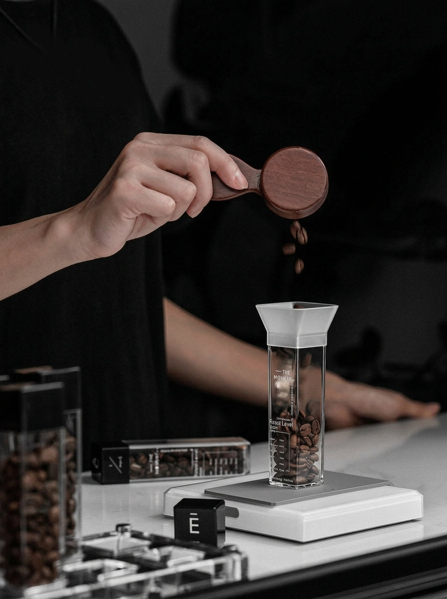 Six-tube single dose coffee bean storage set