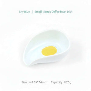 ceramic coffee bean dosing tray with ergonomic spout for precision pouring