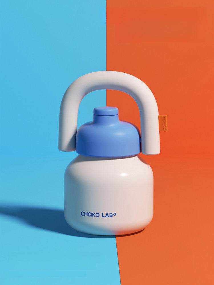 Chako Lab 1000ml portable water bottle with heat-insulating ceramic liner and carrying handle