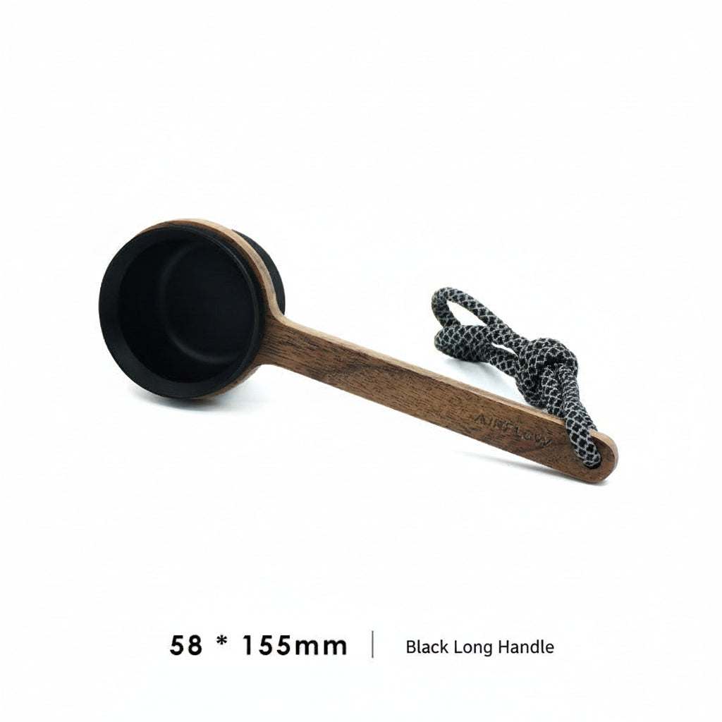 coffee bean scoop with walnut wooden handle for precise measurement