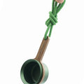Coffee bean scoop with walnut wooden handle and aluminum scoop