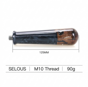 Stainless steel espresso portafilter with resin wood handle for coffee machine