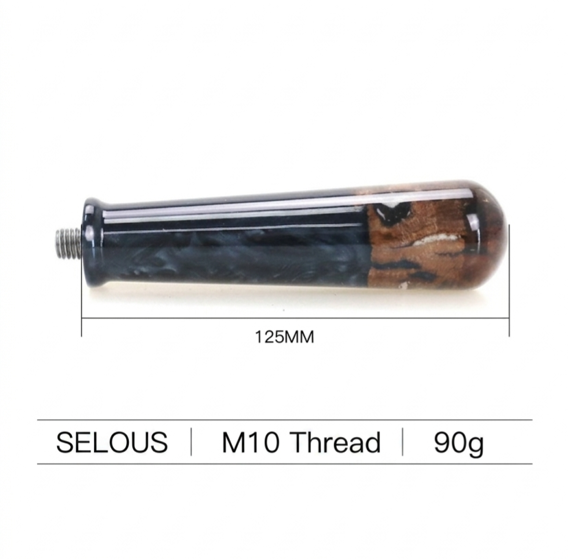 Stainless steel espresso portafilter with resin wood handle for coffee machine