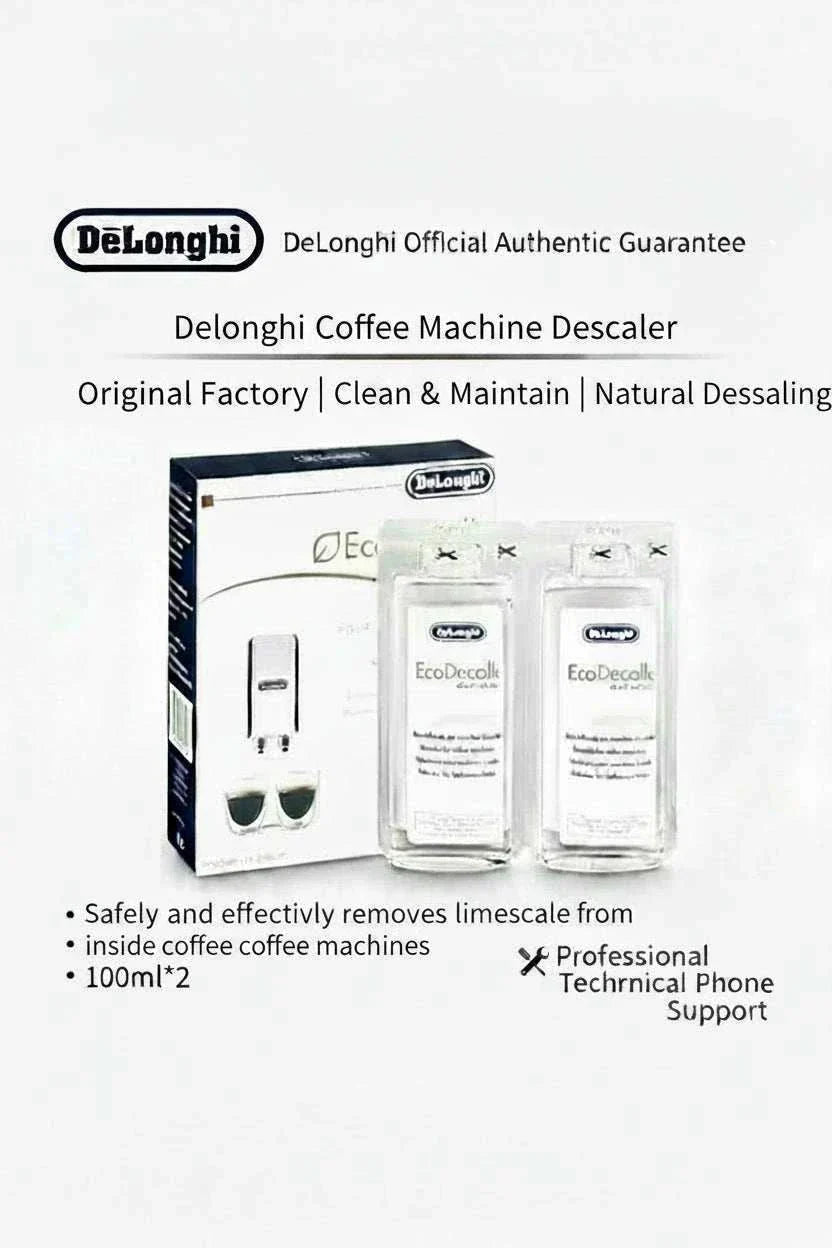 DeLonghi EcoDecalk Mini 2x100ml coffee machine descaler bottles