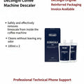 DeLonghi EcoDecalk Mini 2x100ml coffee machine descaler bottles
