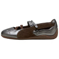 PUMA speedcat Ballet Lux Comfortable fit Flat heel Mary Jane Shoes Women's Silver Brown