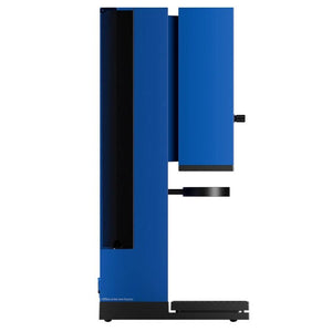 xBloom Studio in blue, side view showing the black column and arm