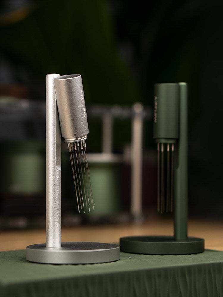 Espresso needle distributor WDT tool with stand for even coffee grounds