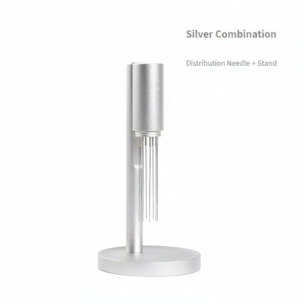 Espresso needle distributor WDT tool with stand for even coffee grounds distribution