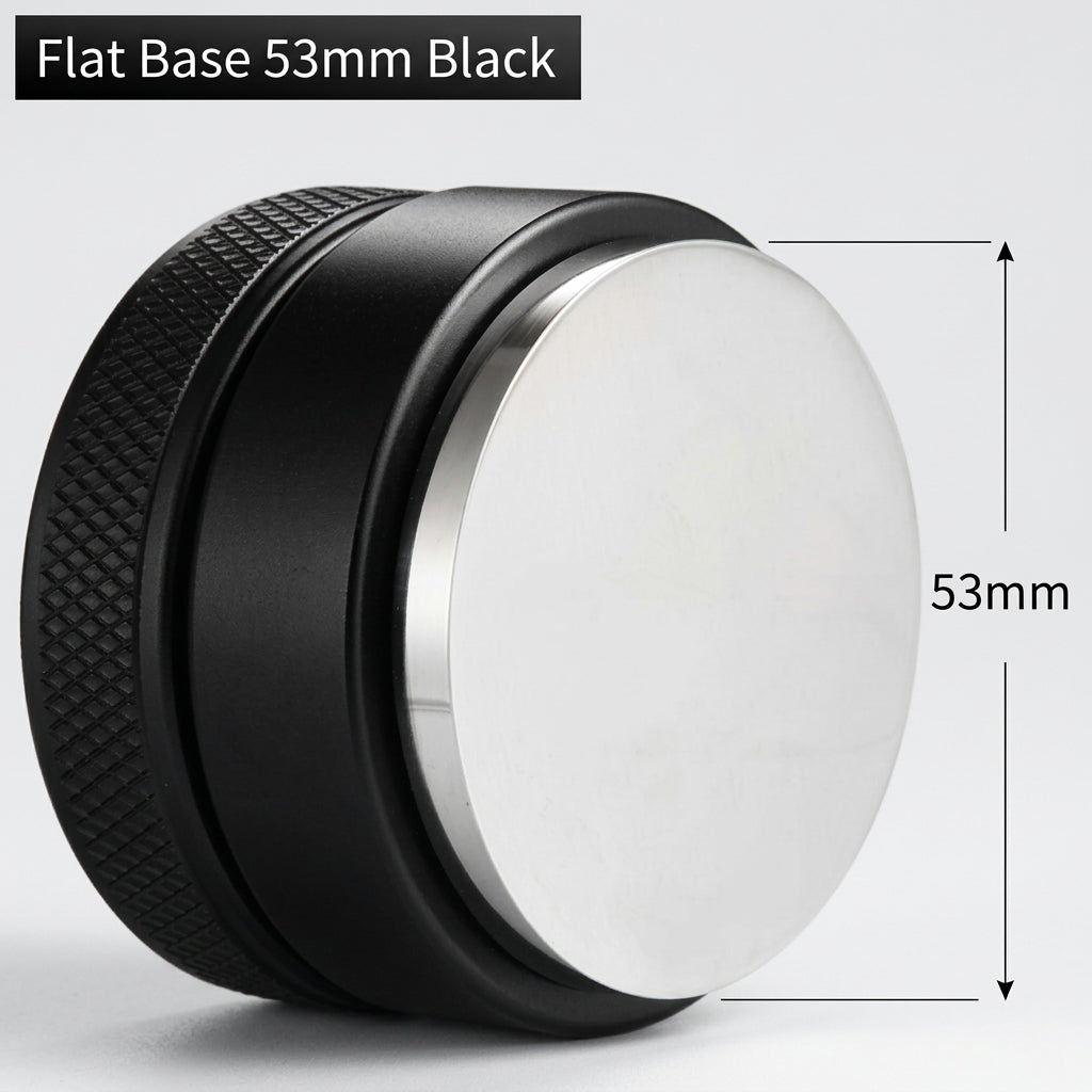 Coffee leveling tool and espresso tamper offered in several basket sizes