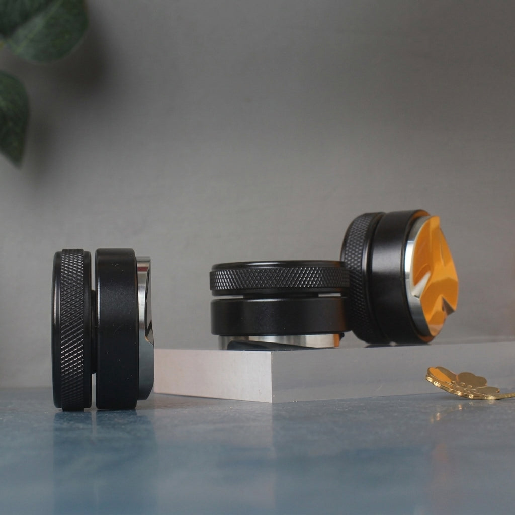 Stainless steel espresso leveler and tamper, adjustable coffee leveling tool