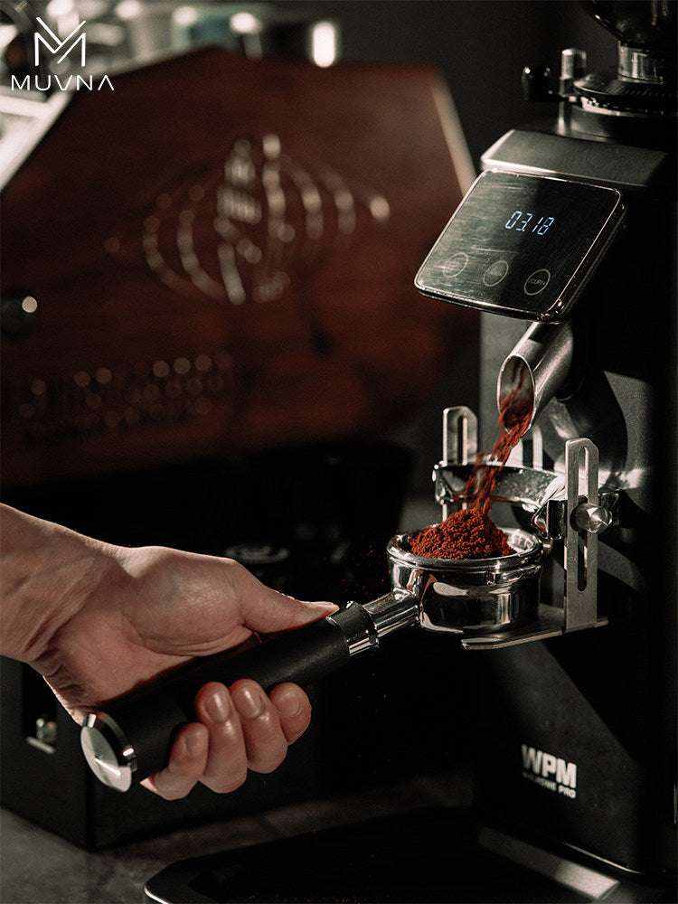 MUVNA bottomless espresso portafilter with silicone handle