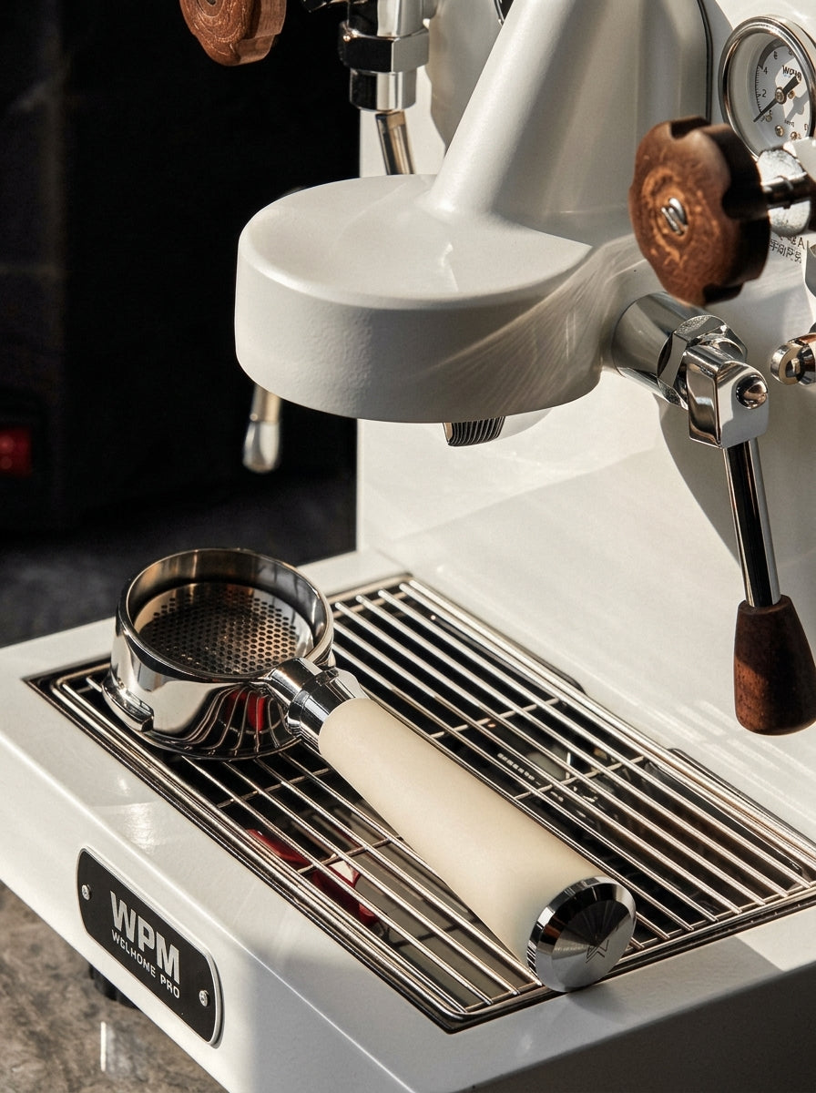 MUVNA naked espresso portafilter with silicone handle, photo five