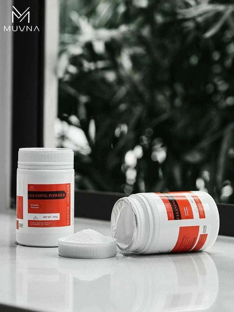 MUVNA espresso machine cleaning powder 300g container