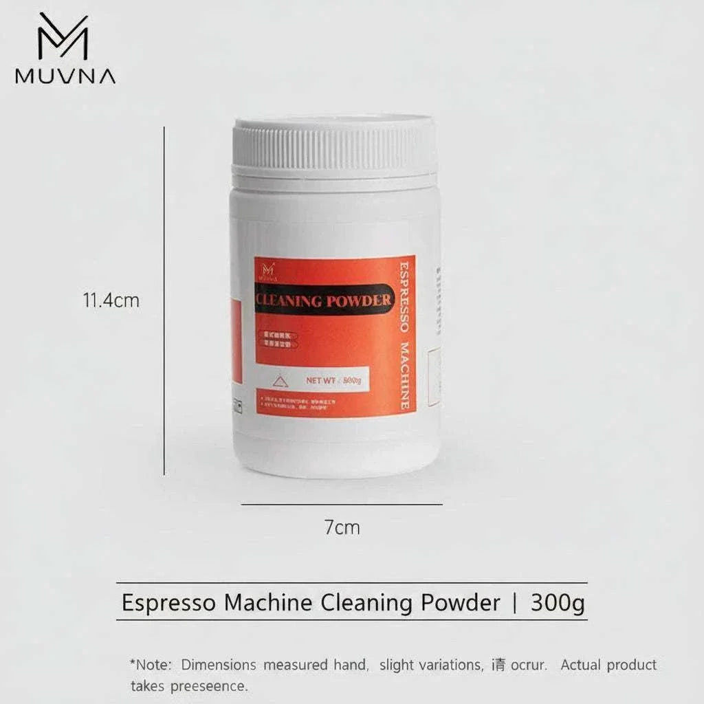 MUVNA espresso machine cleaning powder 300g container