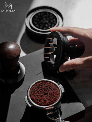 MUVNA Espresso WDT Needle coffee distributor tool with walnut handle