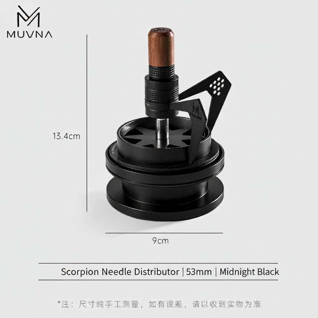 MUVNA Espresso WDT needle coffee distributor tool with walnut handle