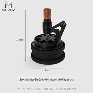 MUVNA Espresso WDT Needle coffee distributor tool with walnut handle