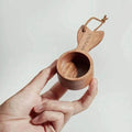 MUVNA fish-tail wooden coffee measuring spoon made of walnut wood