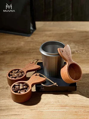 MUVNA fish-tail wooden coffee measuring spoon 10g walnut wood scoop