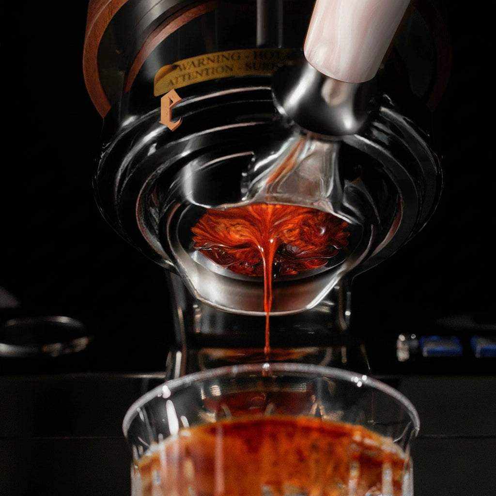 MUVNA Lucia premium espresso portafilter with misty pink handle