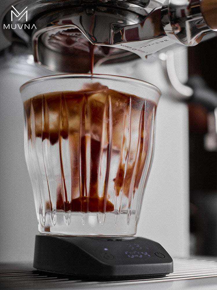 MUVNA Palm Mini digital espresso scale with timer and LED display
